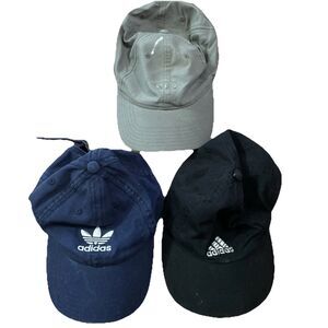 Lot Of 3 Adidas Caps One Size Adjustable Mens Golf